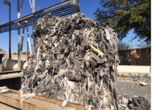 "Flushable" wipes fished out from water treatment plant.