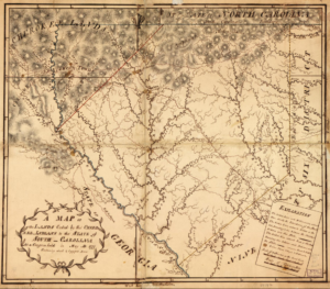 Map of land ceded by Cherokee