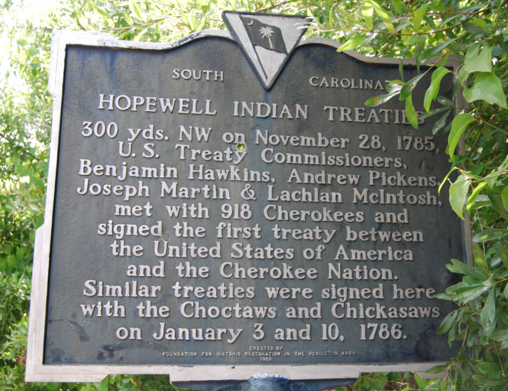 Treaty of Hopewell historical marker